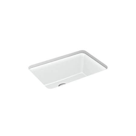 KOHLER 27-1/2x18-5/16x9-1/2 Neoroc Undermnt Sgl-Bowl Kitchen Sink W/ Rack 28000-CM6